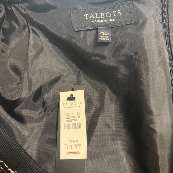 NEW Talbots Black Wool Mini Skirt Size 22 Petite - Picture 2 of 7